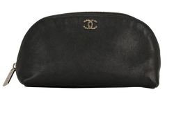 Chanel Cosmetic Pouch, Leather, Black, 13907195(2009/10), 2*